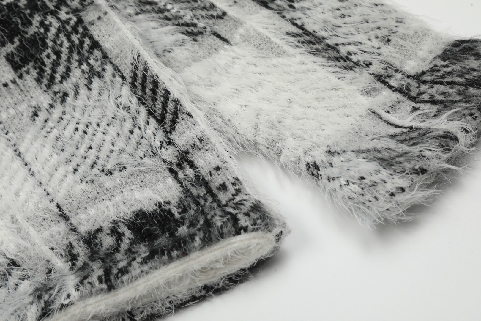 Stussy Hairy Plaid Cardigan Sweater