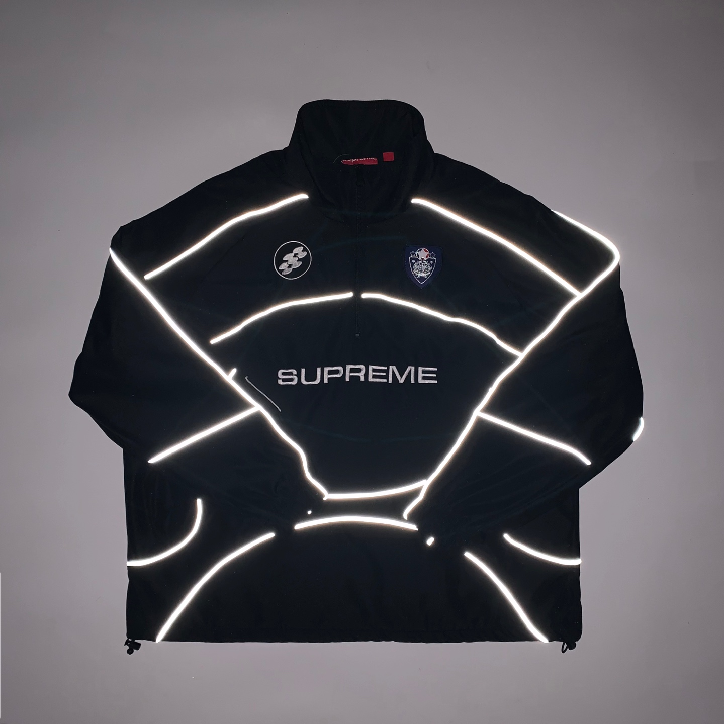 Supreme FW24 WEEK11 Reflective Piping Pullover 3M