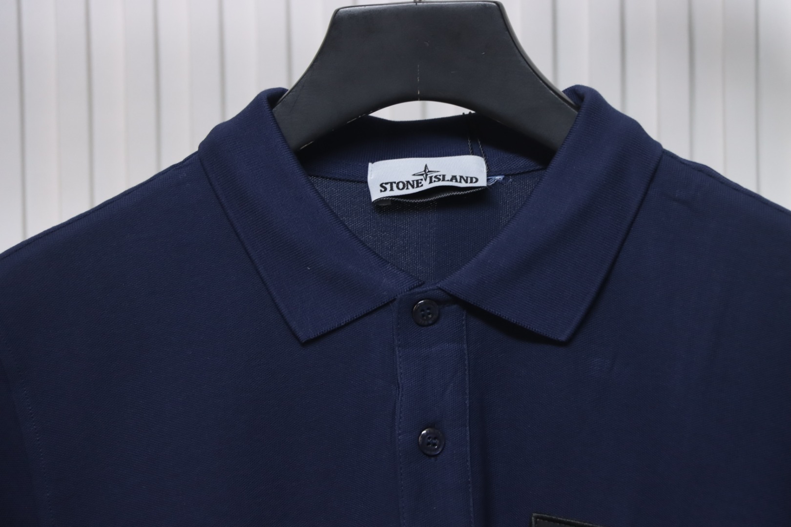 t0ne Island Stone Island Junior Diagonal Fleece Polo T-shirt